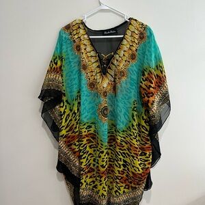 Multicolor Women's Swim Coverup